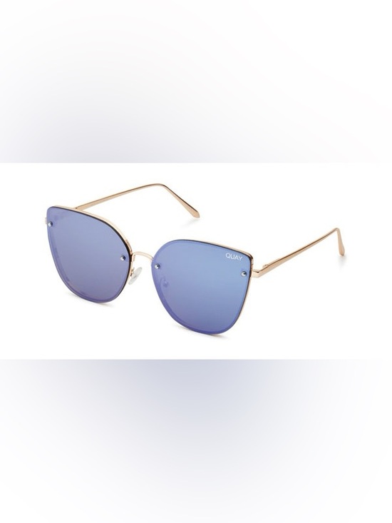 Quay Australia Accessories - Quay Australia Lexi Gold Frame Sunglasses with Blue Lenses